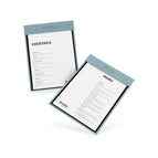 A4 Portrait / Vegan Leather - Aqua Blue / Design online